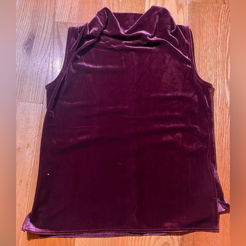 Alfani Velvet Cowl Neck Top - Deep Burgundy